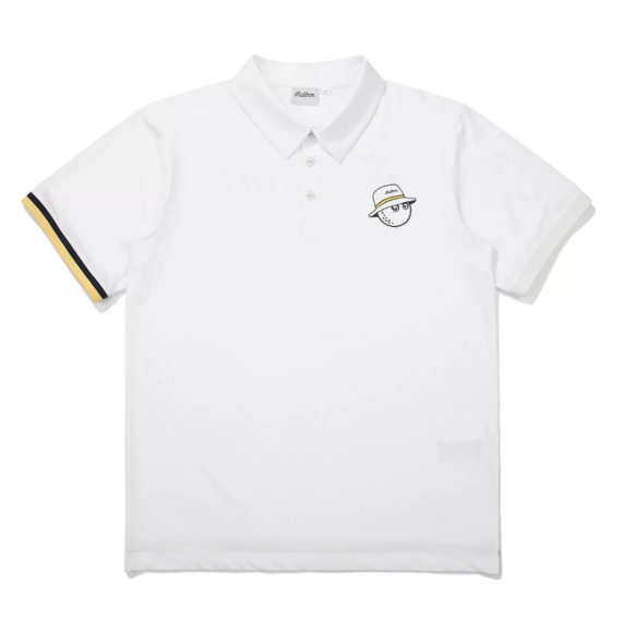 Malbon men's green golf polo collar and chest logo