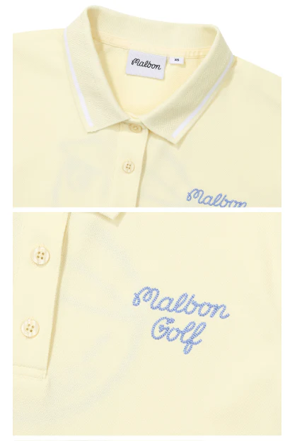 Malbon women's quick-dry breathable golf polo in Yellow - image 7