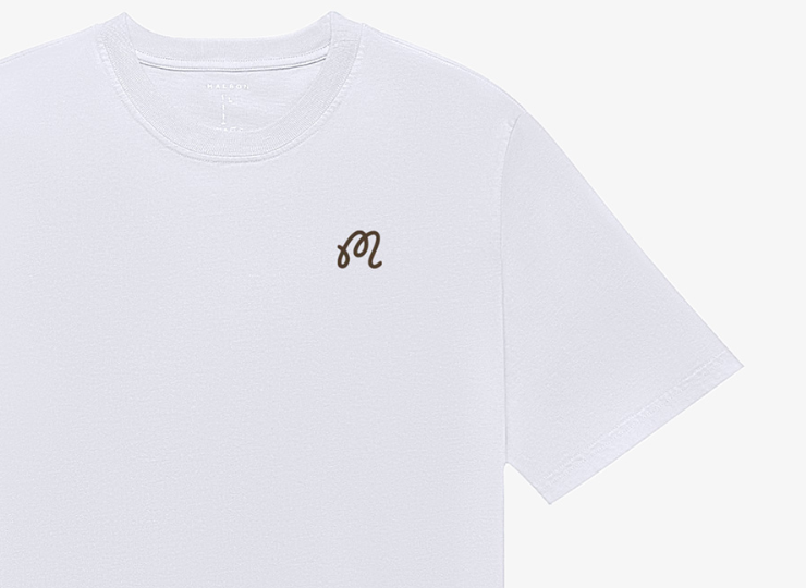 Malbon unisex navy T-shirt size chart