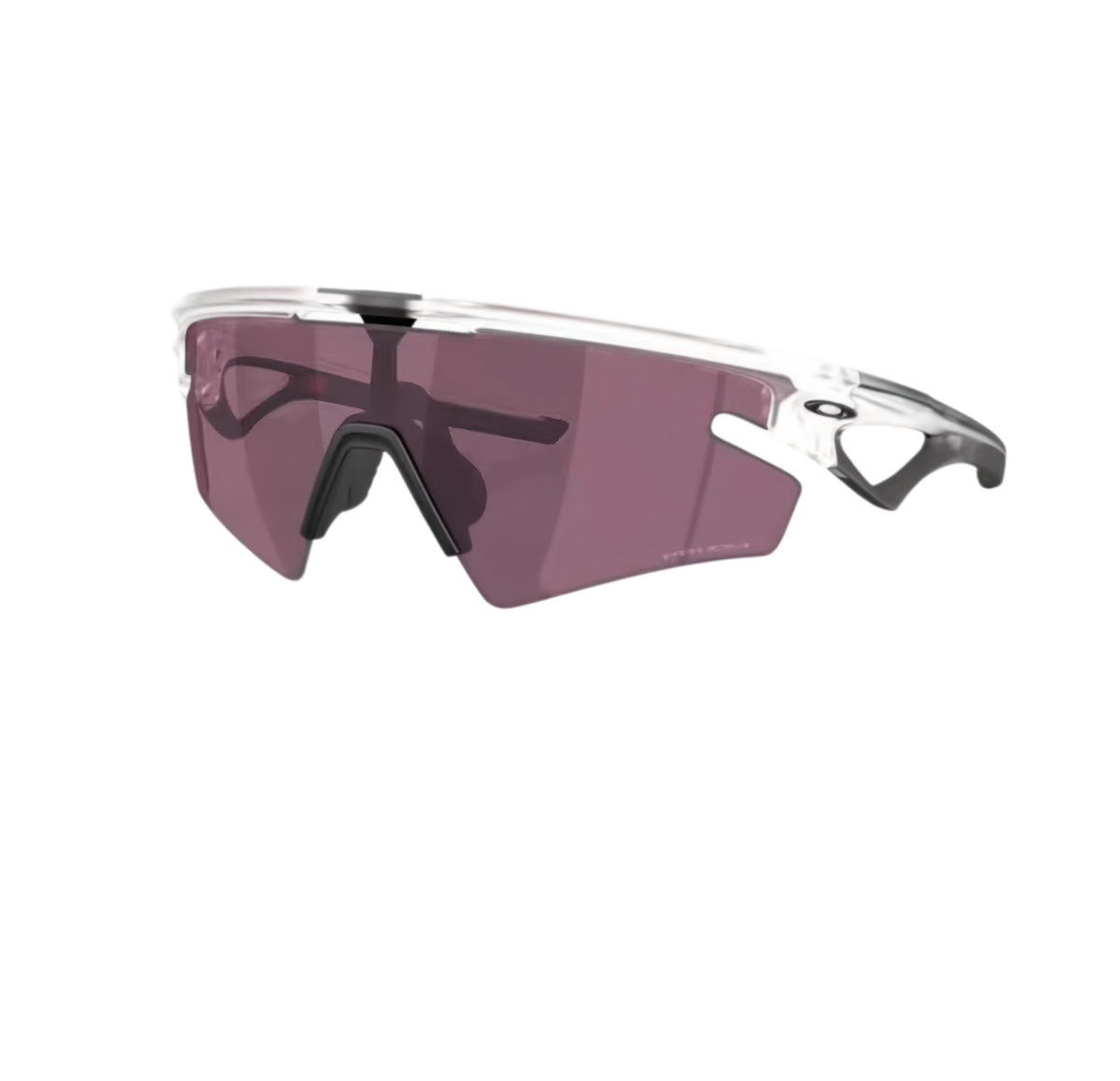 Oakley Sphaera Strike sunglasses with clear frame and rose shield lens