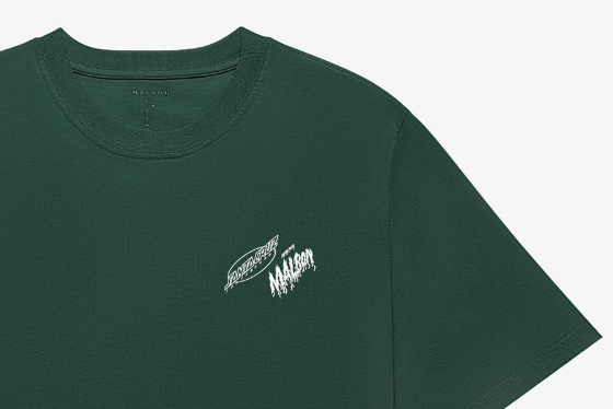 Malbon Santa Cruz Bermuda Graphic Golf T-Shirt Green back graphic detail