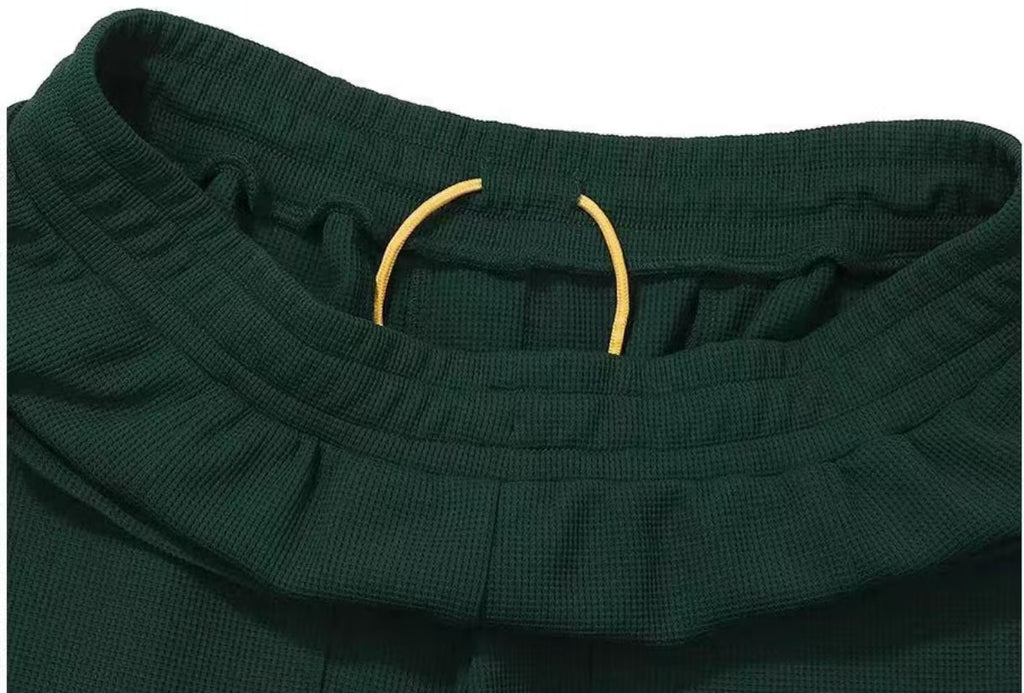 Malbon men's white golf shorts drawcord waist detail