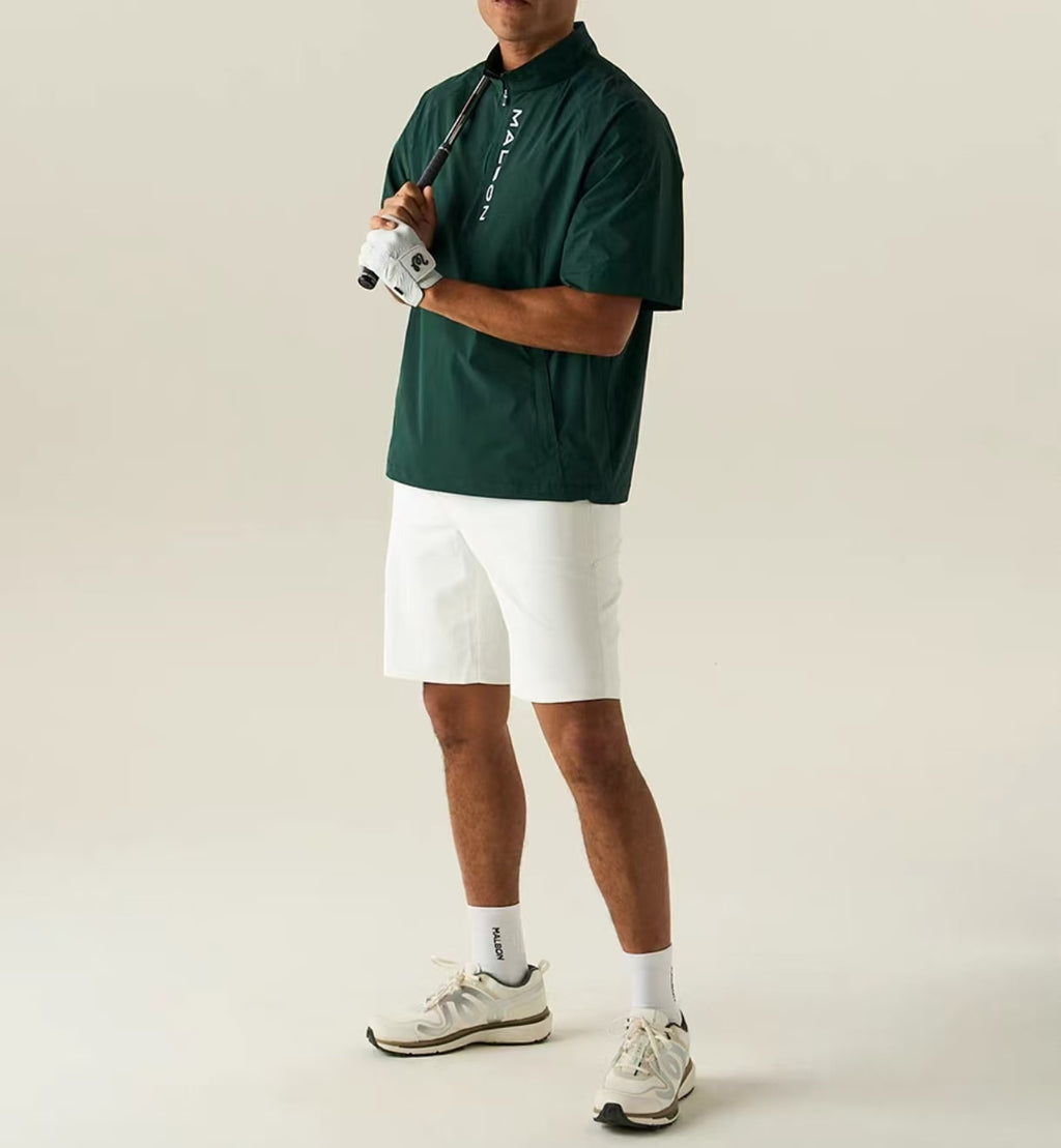 Malbon Golf Men’s Short Sleeve Half-Zip Windproof Jacket