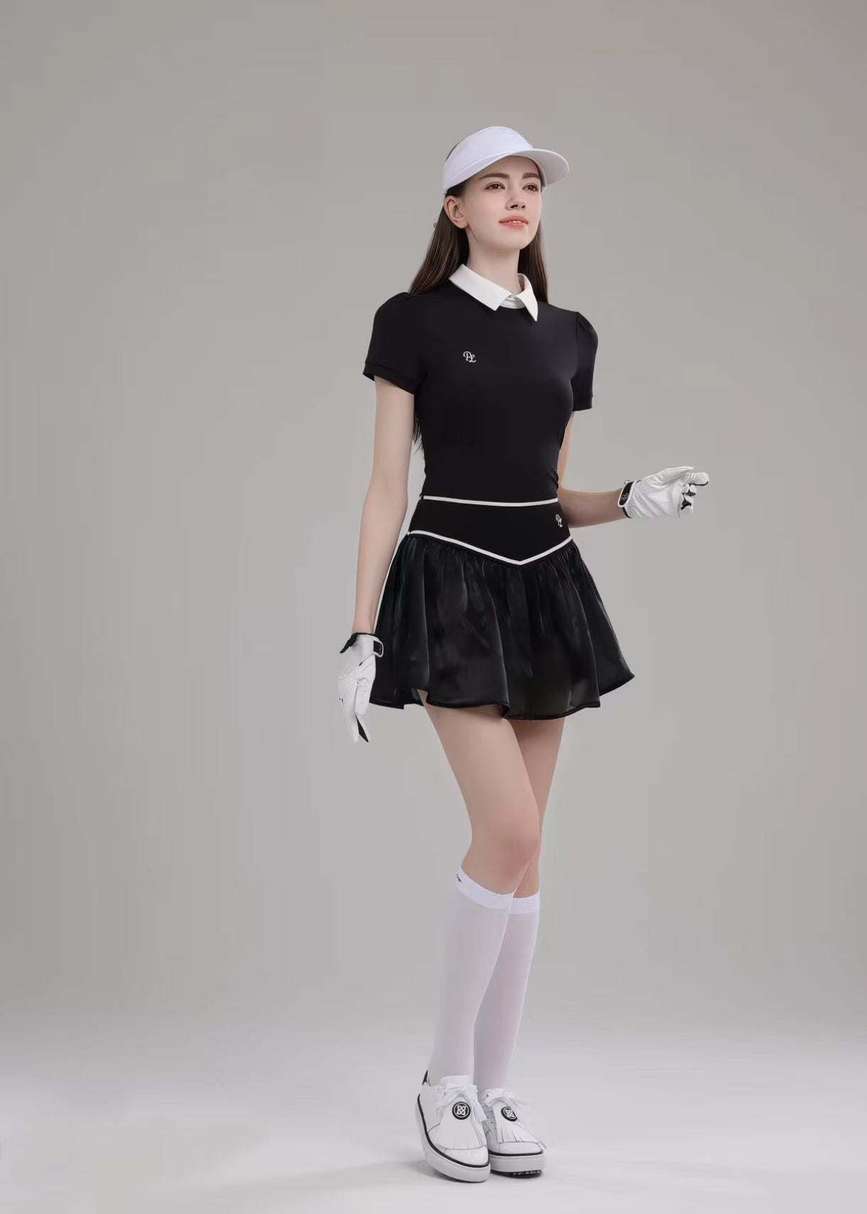Women’s Breathable Quick-Dry Golf Tennis Shirt Skirt Set