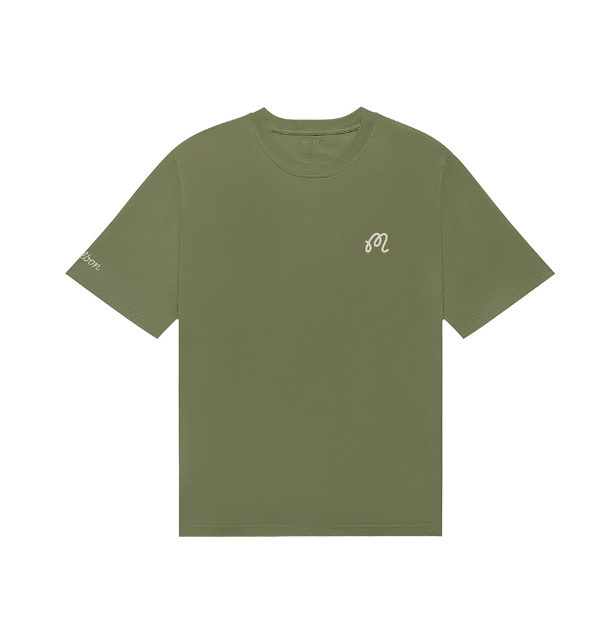 Malbon green Foraging Fairways graphic T-shirt front view