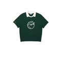 Malbon Women Golf Polo Shirt Knit Casual Tee 2025 Dark Green front view