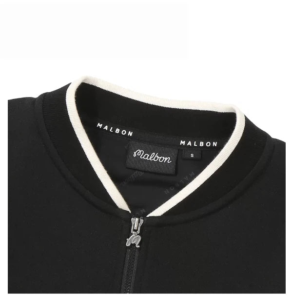 Malbon Women's Full-Zip Warm Fleece Golf Jacket fleece golf jacket detail view