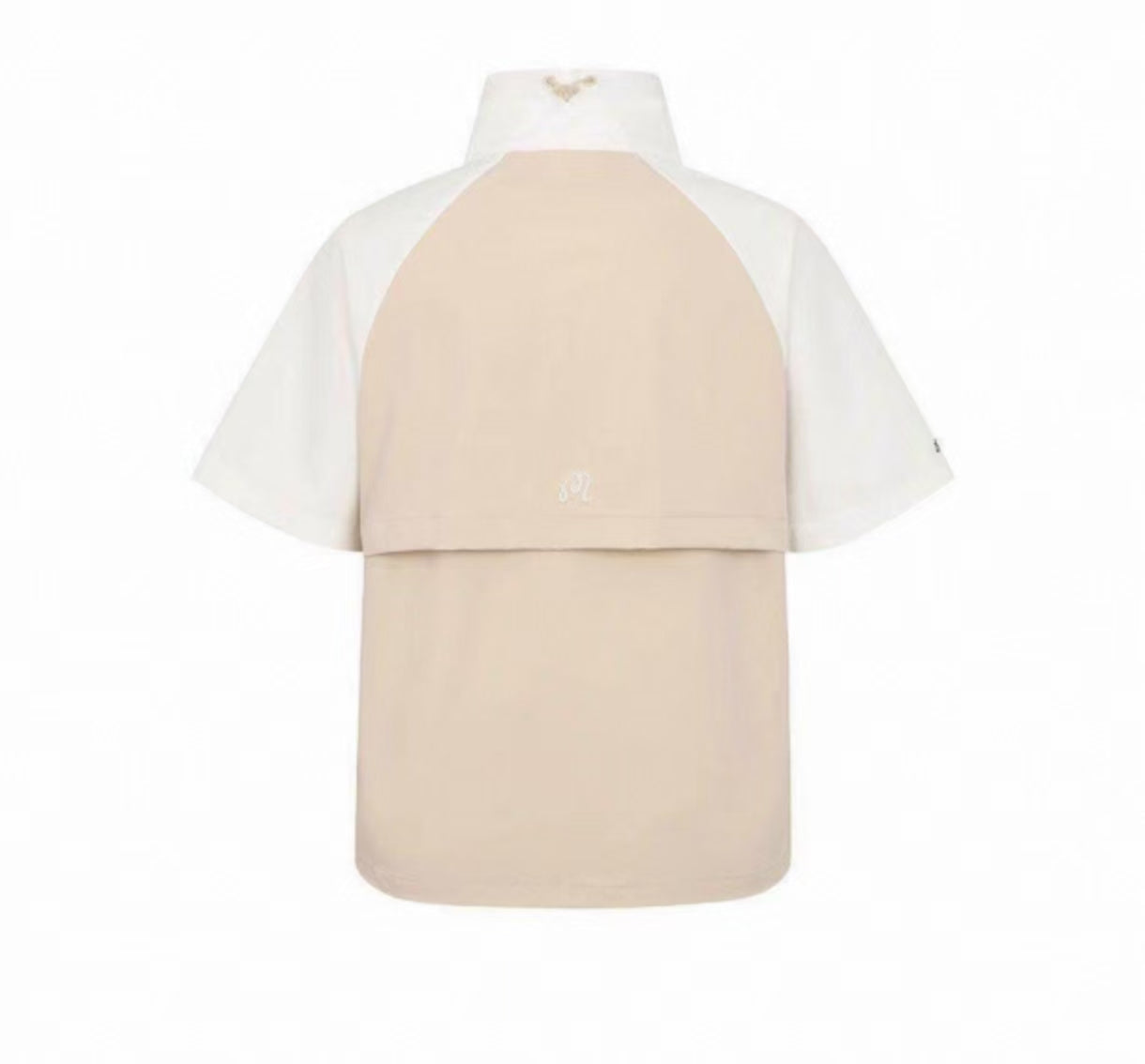 Malbon Golf Women’s Quick-Dry Stand Collar Sports Top white back view