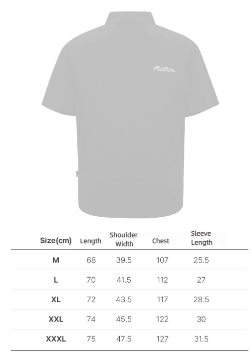 Malbon men's beige golf polo size chart