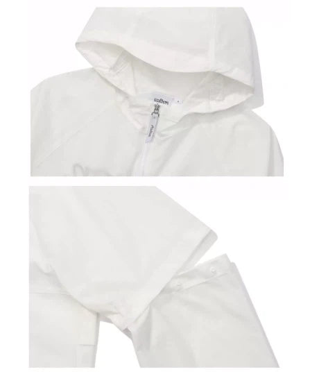 Malbon women windbreaker back view hood detail