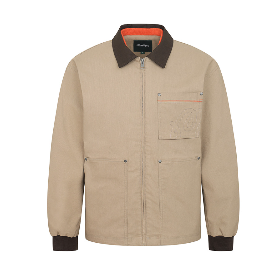 Malbon men Khaki full-zip polo golf jacket size chart
