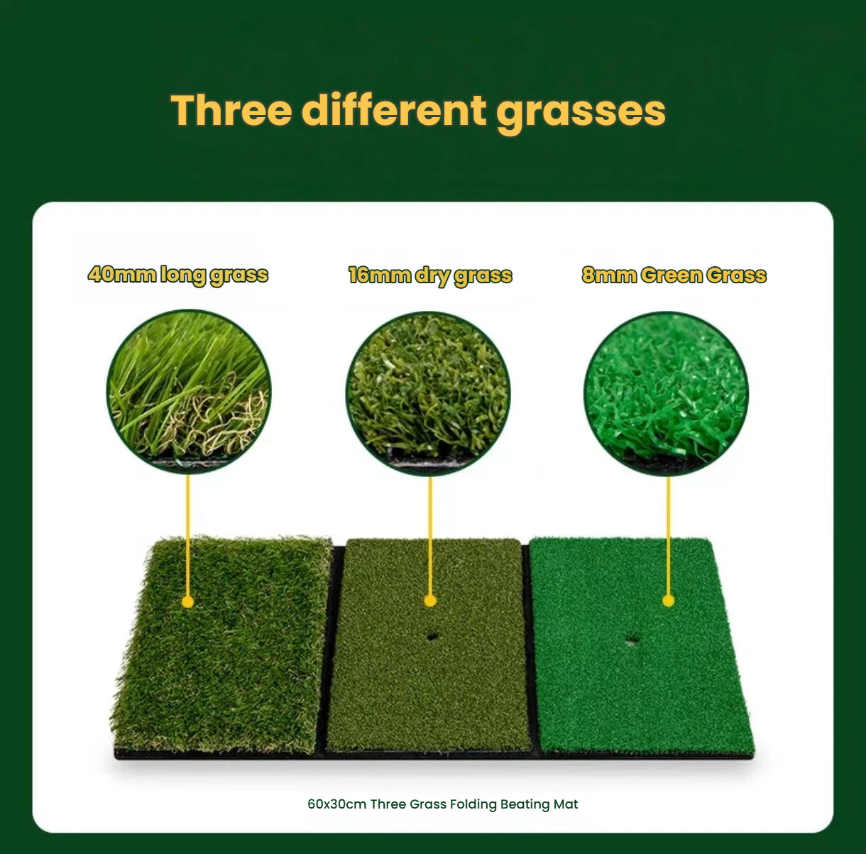 Home golf hitting mat rolled portable storage for garage and backyard use