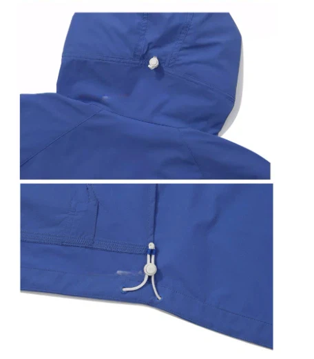 Malbon Women Golf Jacket Detachable Sleeve Hooded Windbreaker Blue product detail