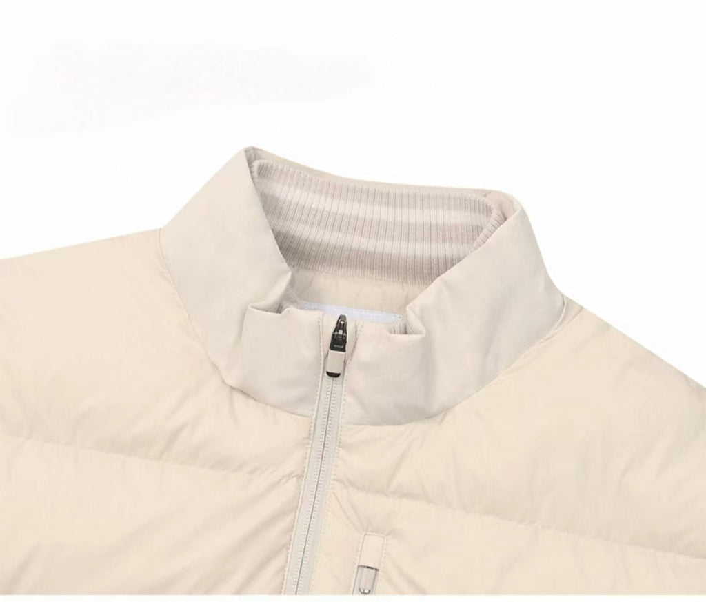 Malbon Golf Men’s Windproof Knit Hybrid Down Jacket