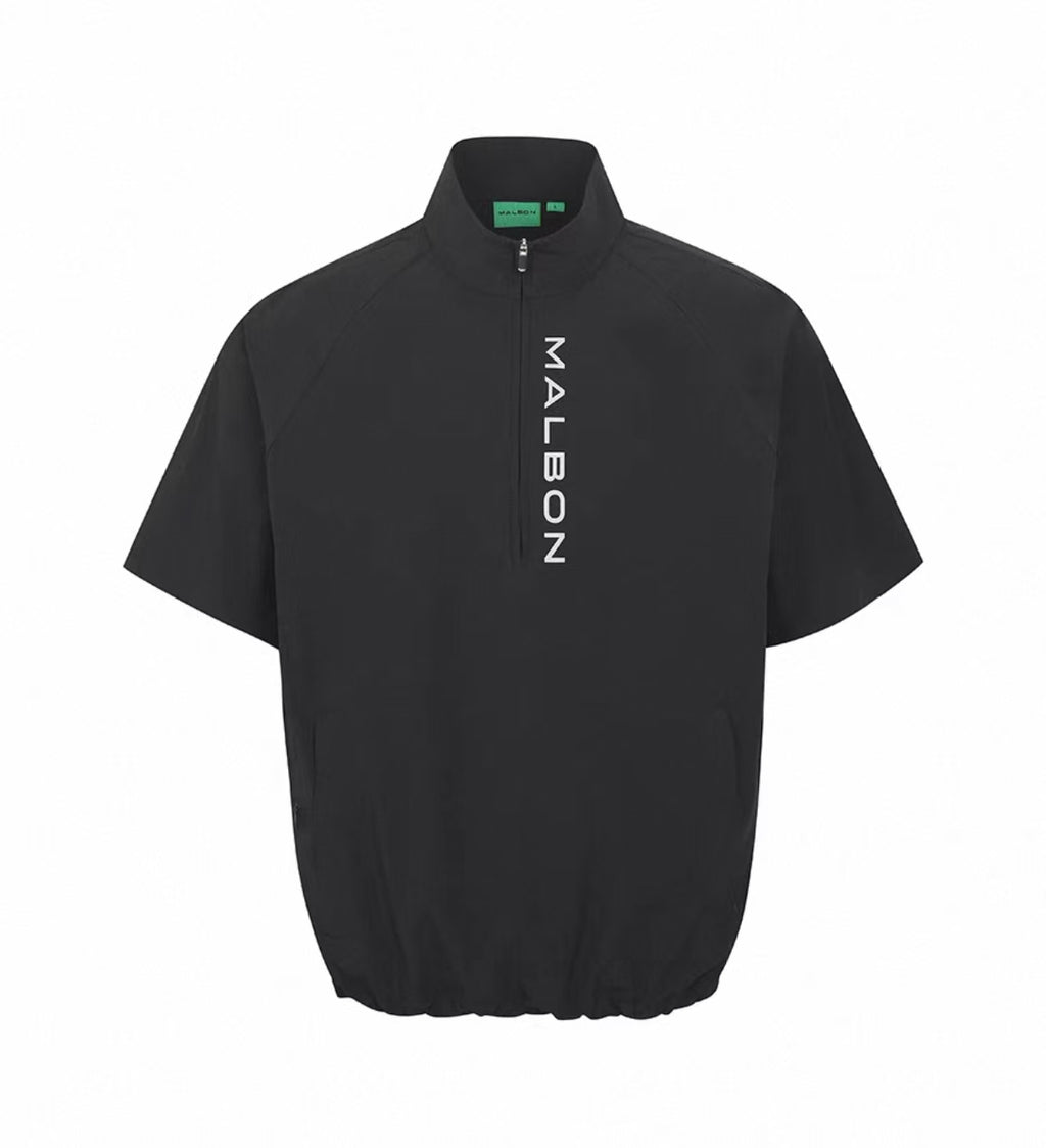 Malbon Golf Men’s Short Sleeve Half-Zip Windproof Jacket