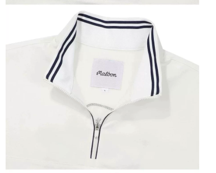 Malbon men half-zip stand collar golf polo green side profile