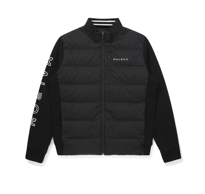Malbon Golf Men’s Windproof Knit Hybrid Down Jacket