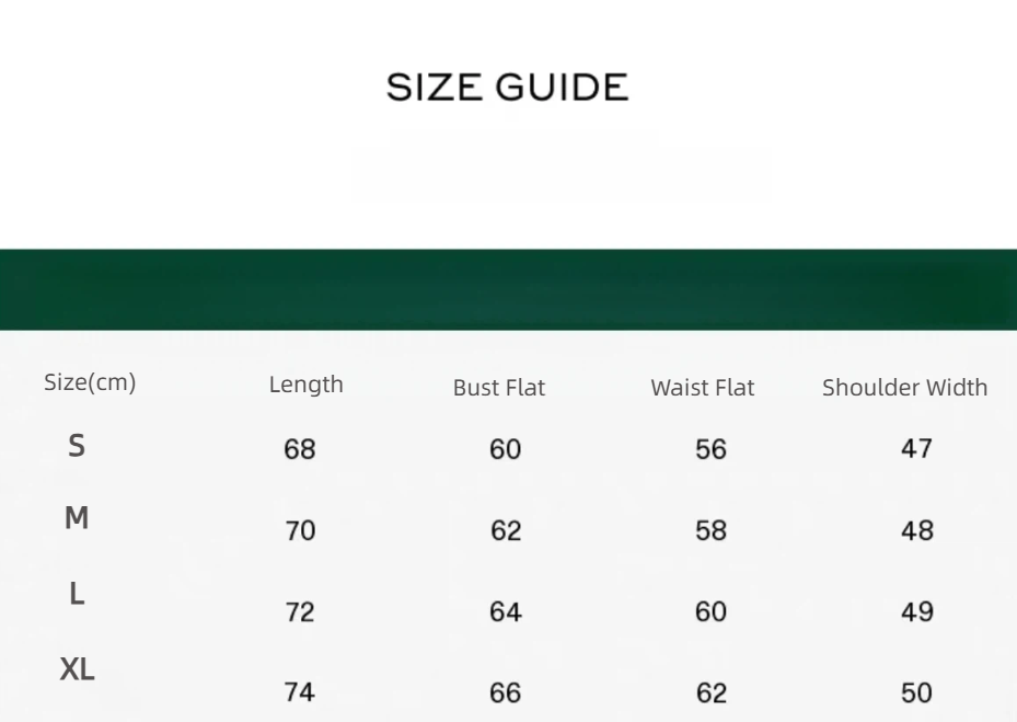 Malbon Albatross Foraging Vest size chart
