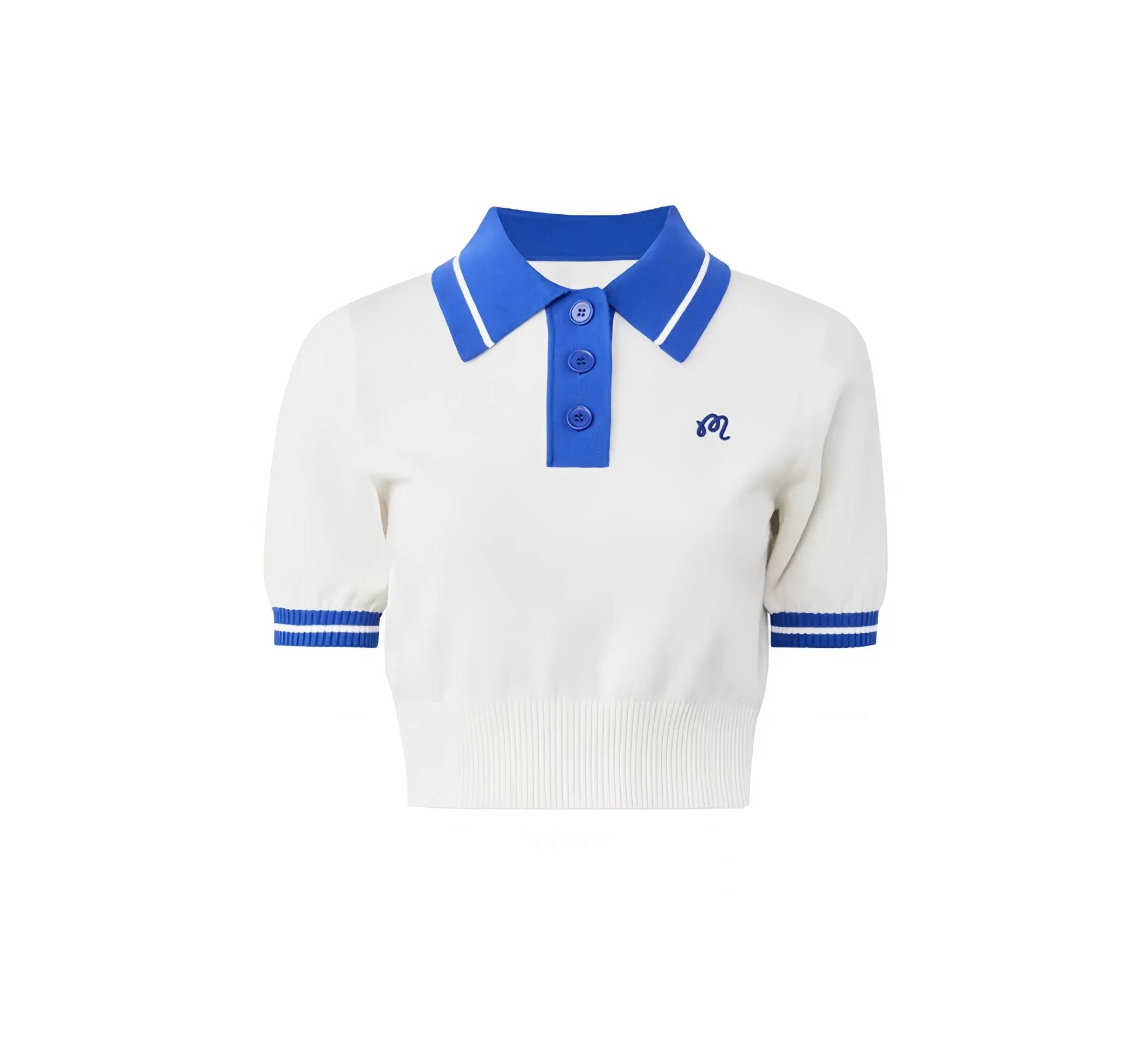 Malbon women knit golf polo in pink front view