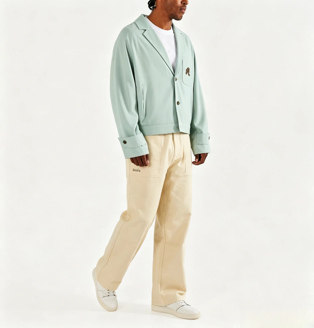 Malbon Belmonte Jacket Mint Green golf jacket front view