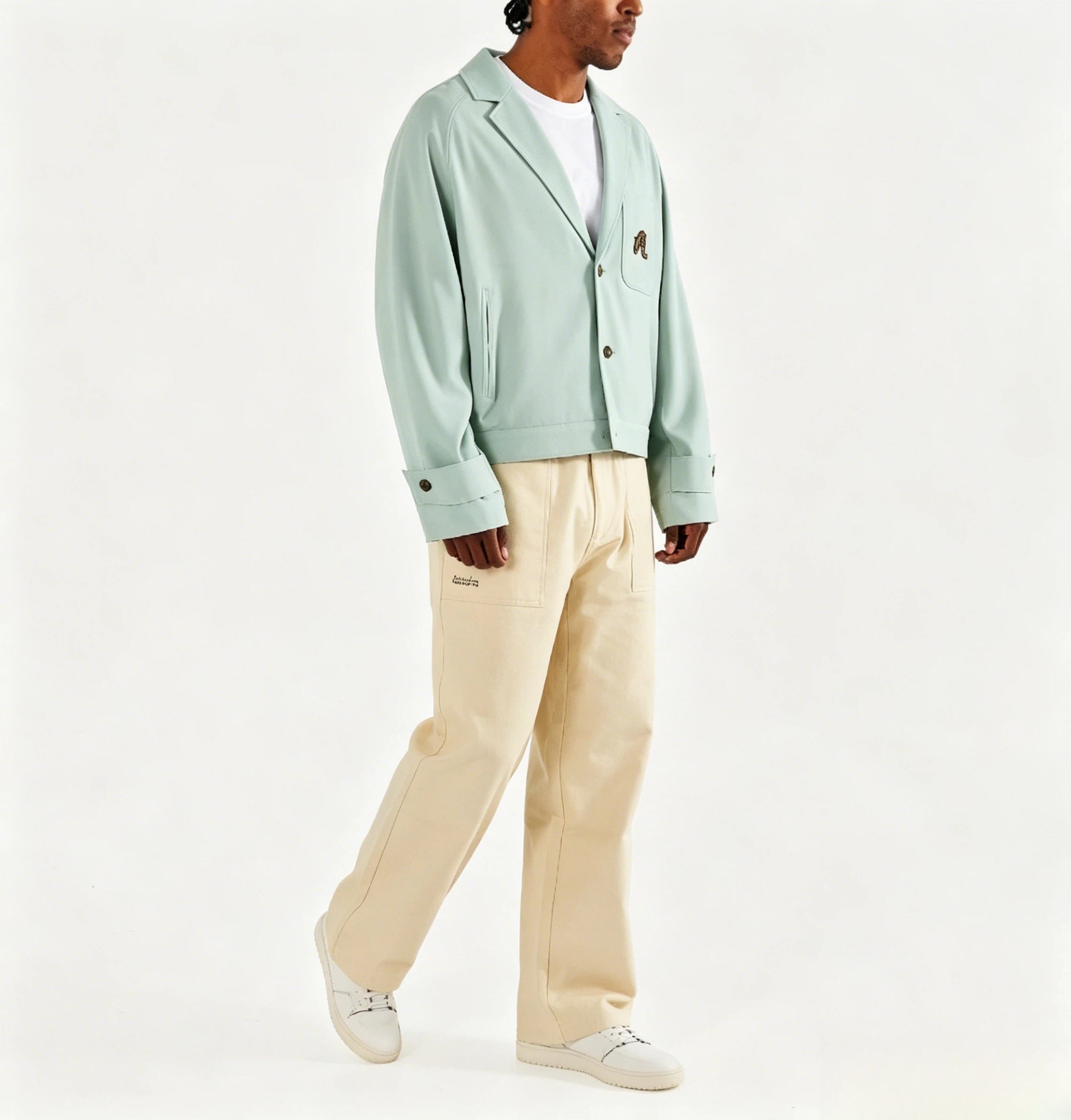 Malbon Belmonte Jacket Mint Green golf jacket front view