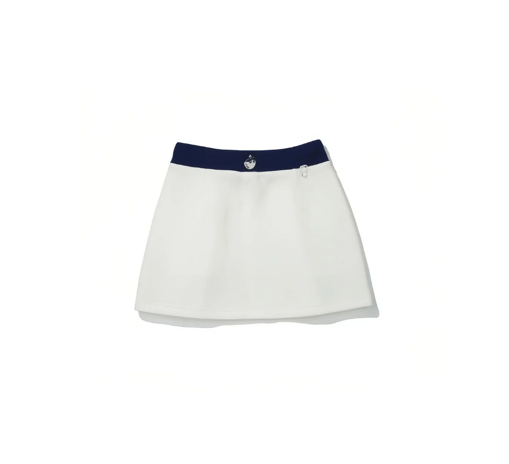 Malbon Women's Golf Skort - Autumn Winter Sport Skirt White back view