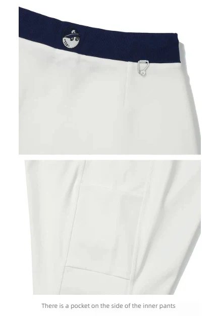 Malbon Women's Golf Skort - Autumn Winter Sport Skirt White logo and trim detail