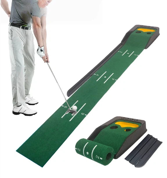 HOW TRUE Golf Putting Trainer Mat Auto Ball Return