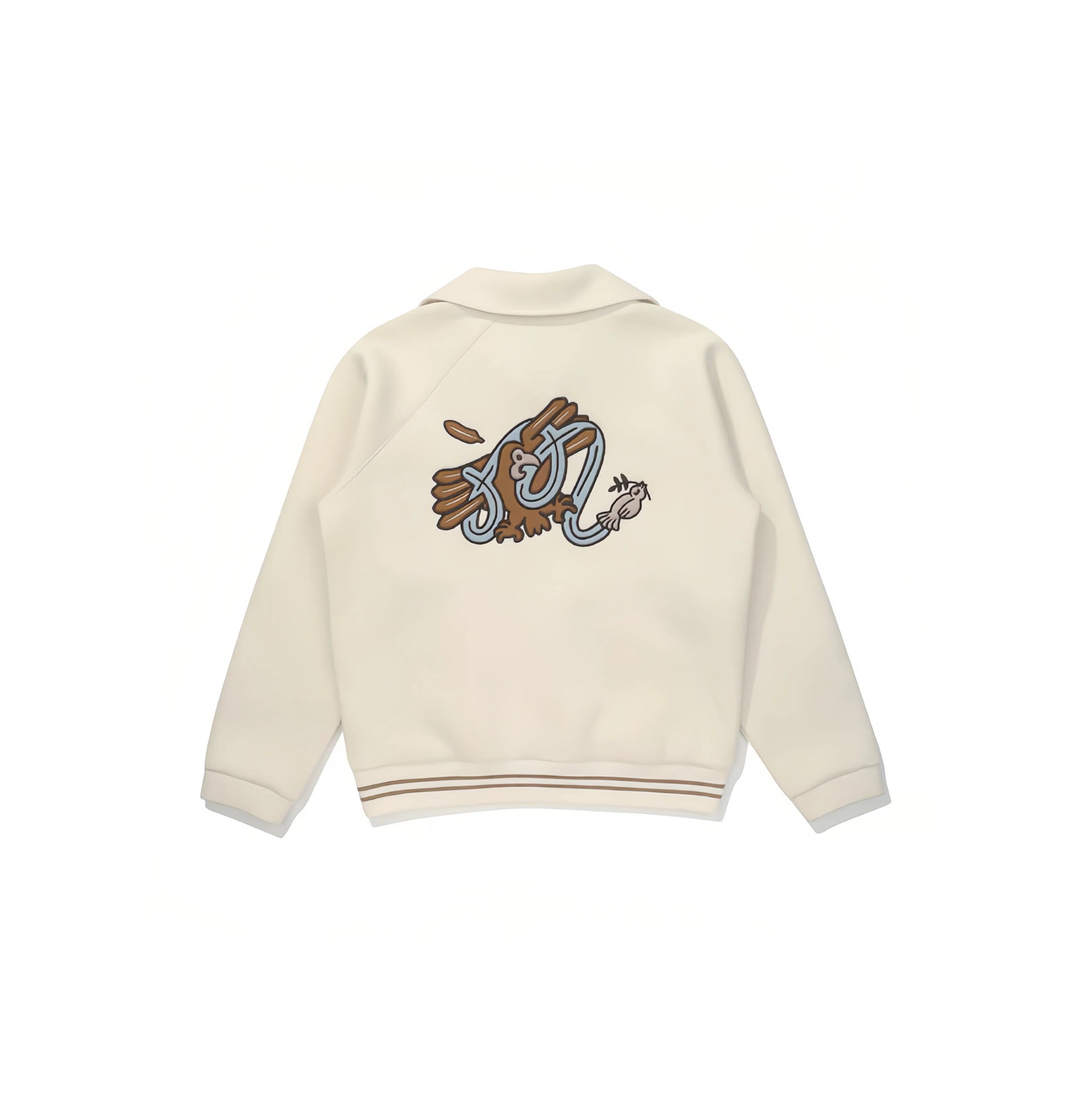 Malbon women polo sweatshirt beige side profile