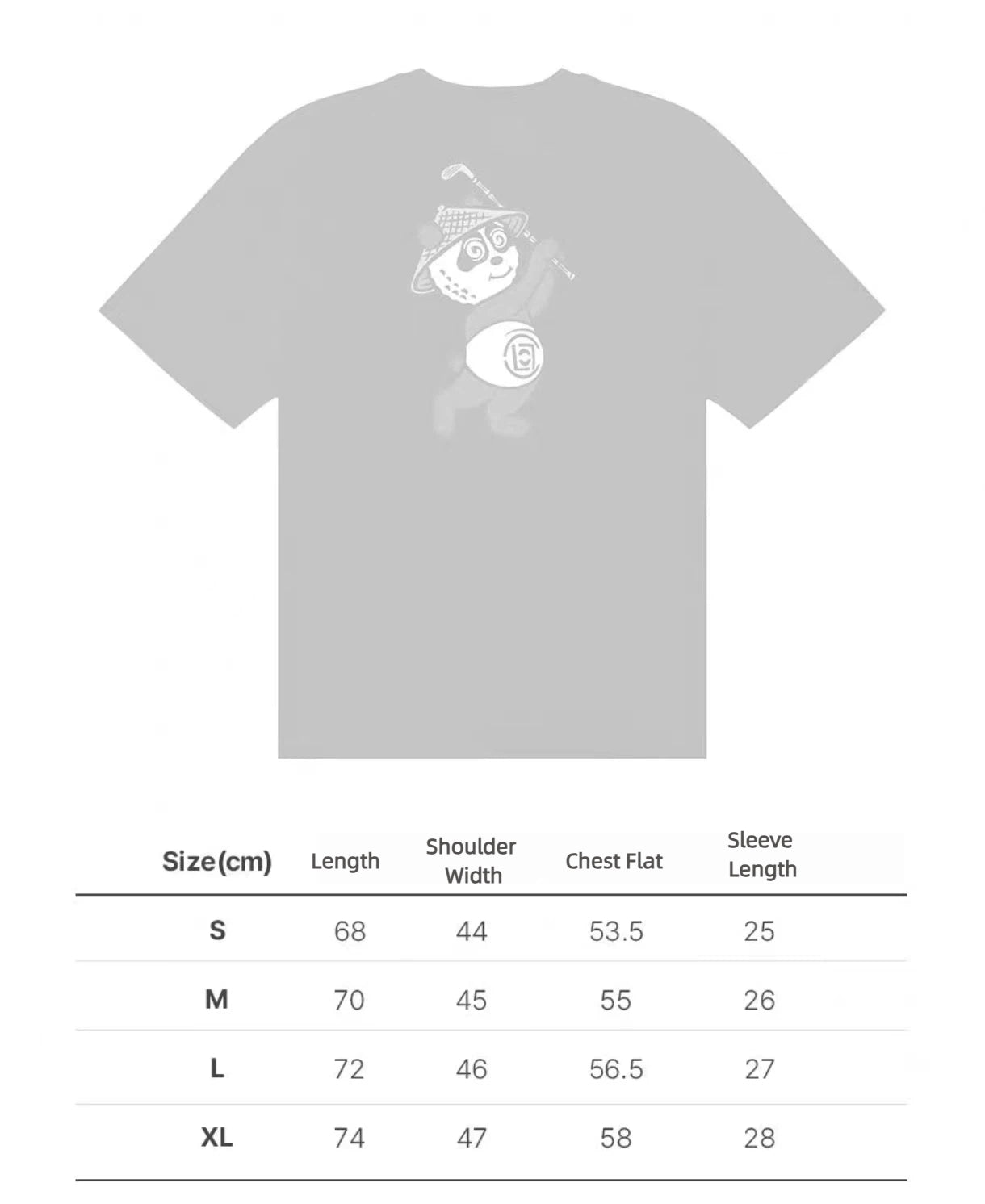 Malbon men's casual athletic graphic golf T-shirt - size chart