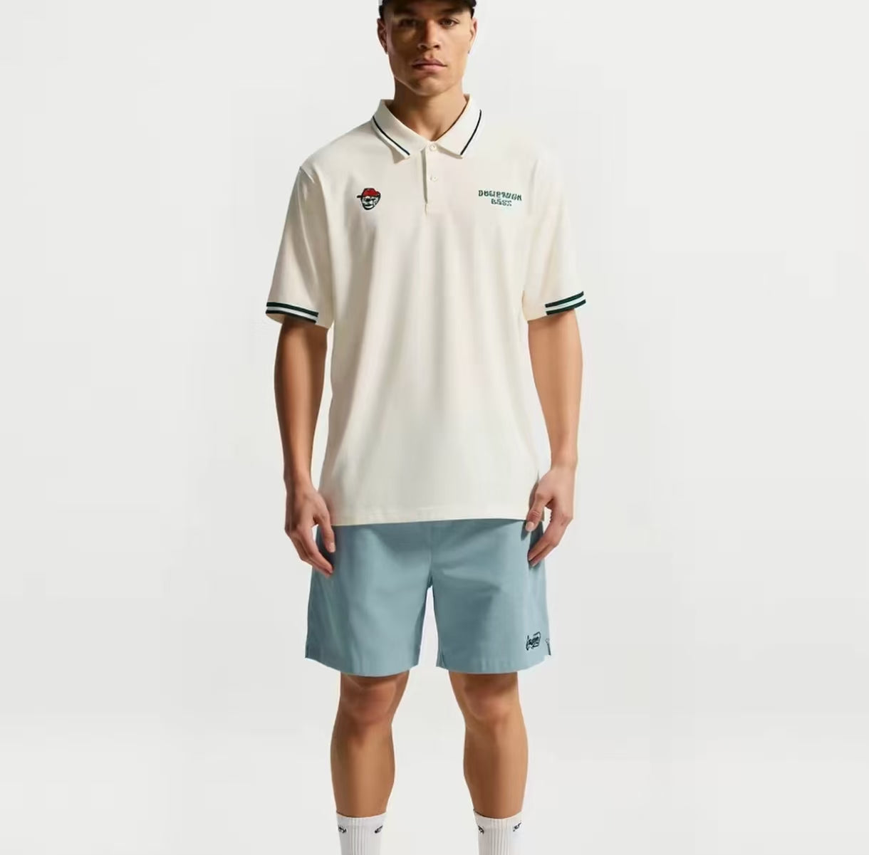 Devereux men’s White front and rear model view