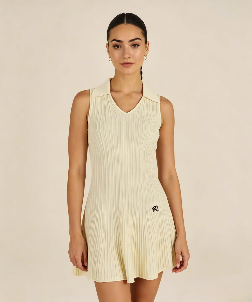 Malbon Selena Golf Dress Beige golf dress detail view