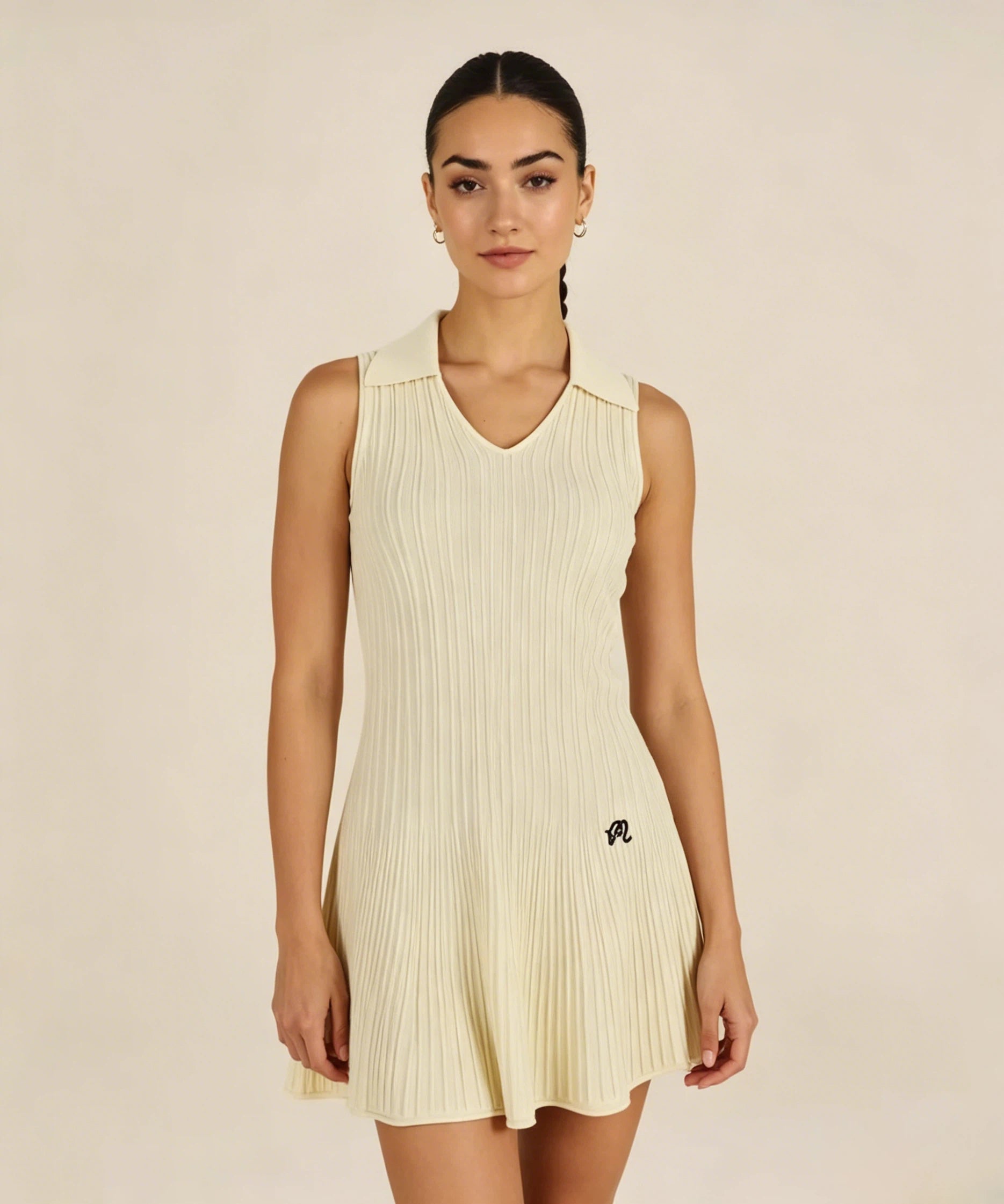 Malbon Selena Golf Dress Beige golf dress detail view