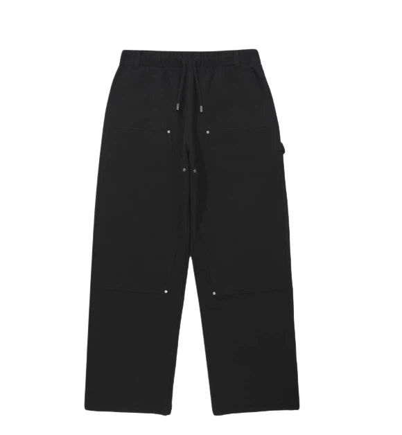 Malbon Studio Seoul Tour Divot French Terry Sweatpant Black golf sweatpants front view