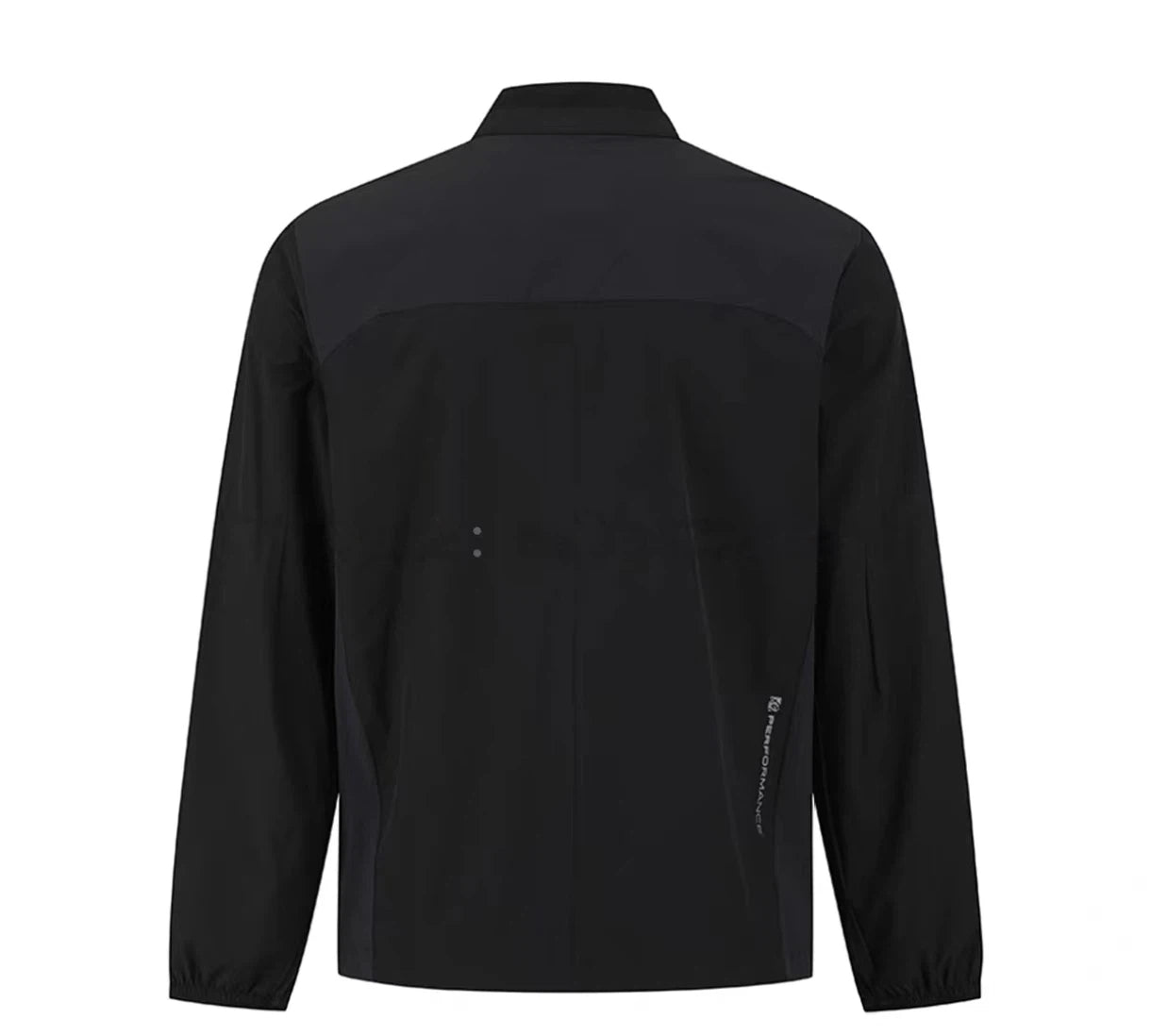 Malbon Studio Seoul Nylon Full-Zip Jacket Black nylon golf jacket front view