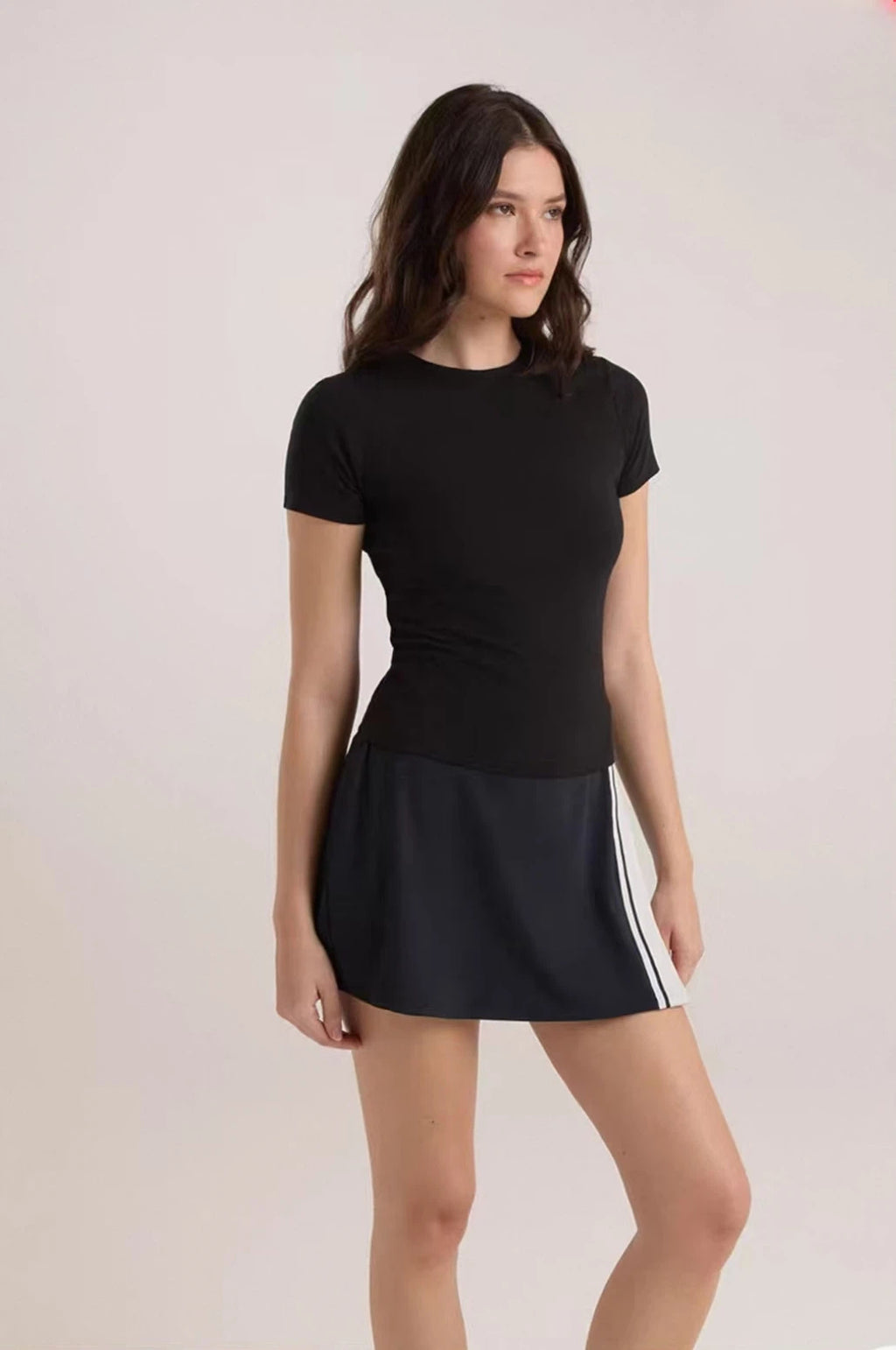 Malbon Baseline Skirt Navy Blue golf skirt front view