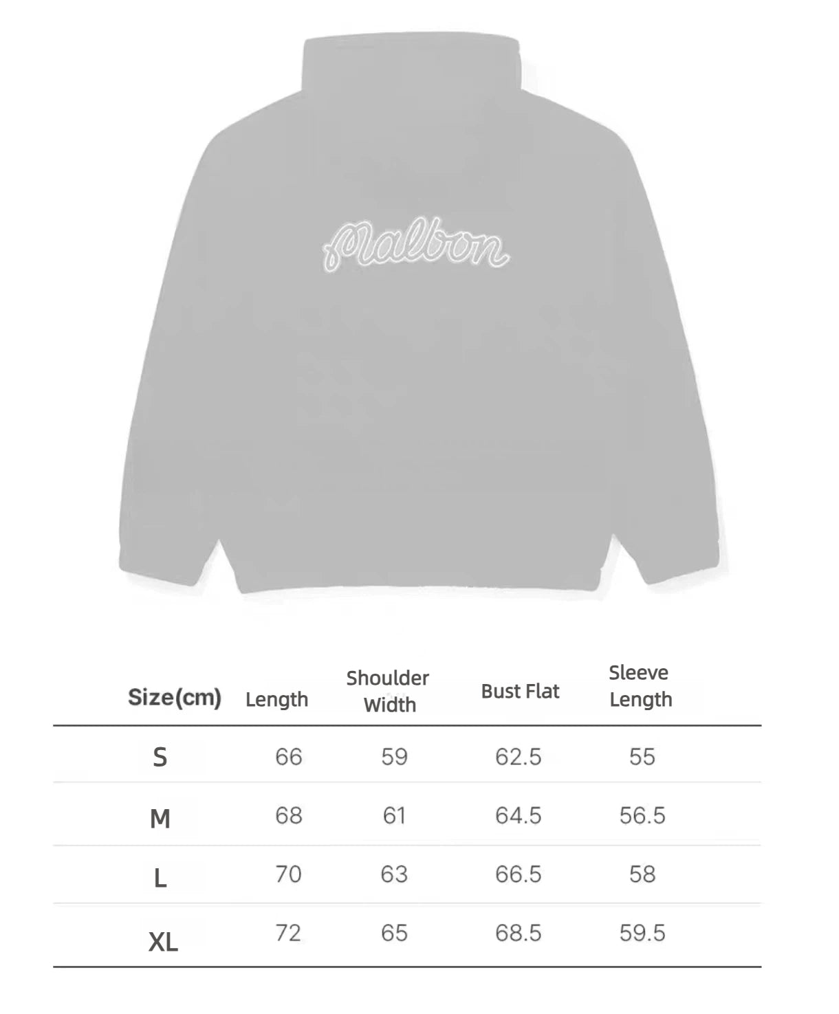 Malbon Studio Seoul Tour Divot French Terry Zip-Up Black size chart