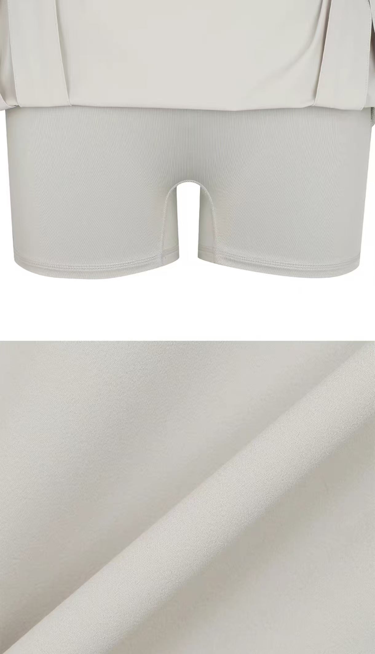 Malbon Studio Seoul Belted Skirt Grey golf skirt detail view