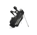 
Black Scotty Cameron Scotty Dog Stand Bag featuring the iconic Circle T logo on the dual straps, "SCOTTY CAMERON MILLED PUTTERS" branding in white, and a sturdy stand leg system for easy transport on the course.