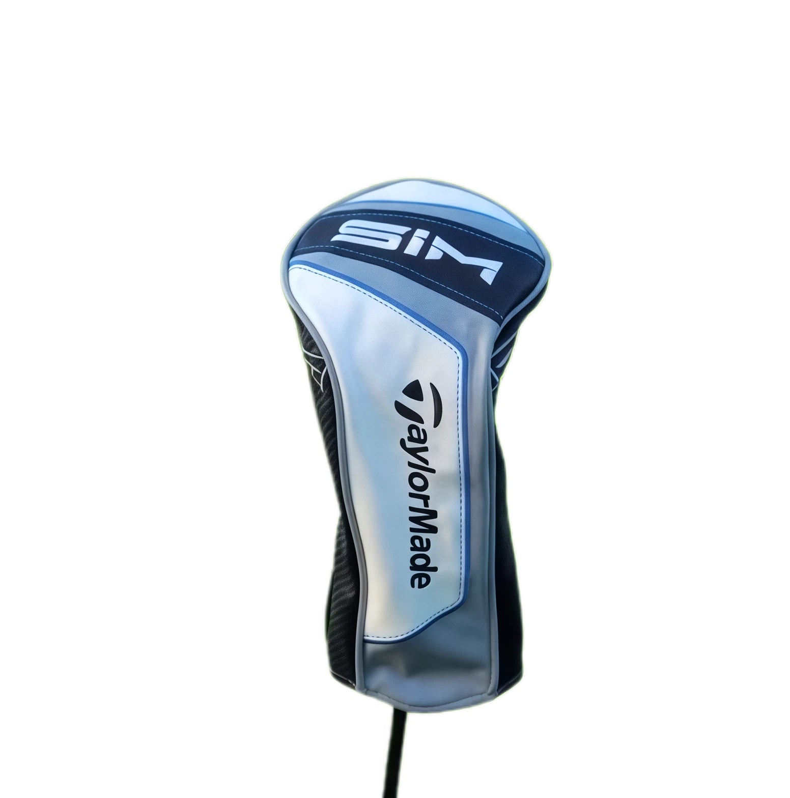 Golf club head cover with TaylorMade logo on a white background
