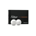 Titleist Pro V1 2025 golf balls, one dozen box. The black packaging features the Titleist logo and "PRO V1" branding, with two golf balls displayed in front.