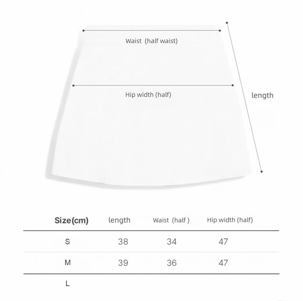 Malbon Baseline Skirt letter size chart
