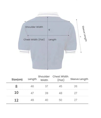Malbon Women Golf Knit Polo Shirt Embroidered Tee Blue size chart