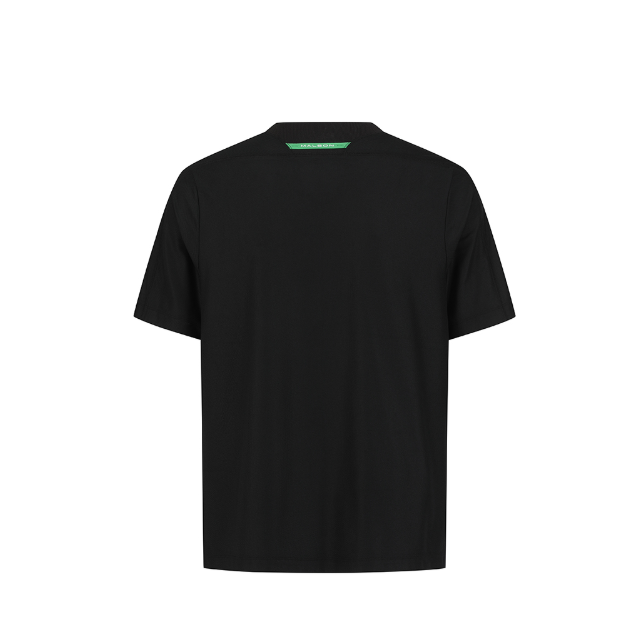 Malbon men's black cooling performance T-shirt back view