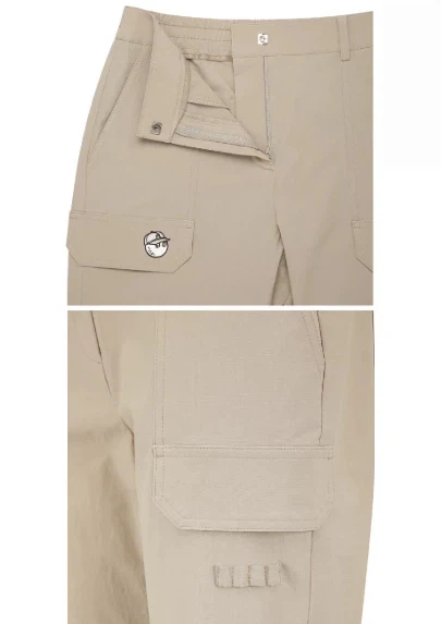Malbon women's straight-leg cargo golf pants in Khaki - image 6