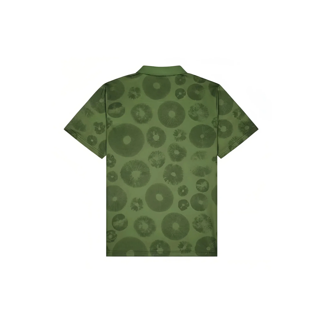 Malbon Men Golf Polo Shirt Logo Collar Tee 2026 Green back view