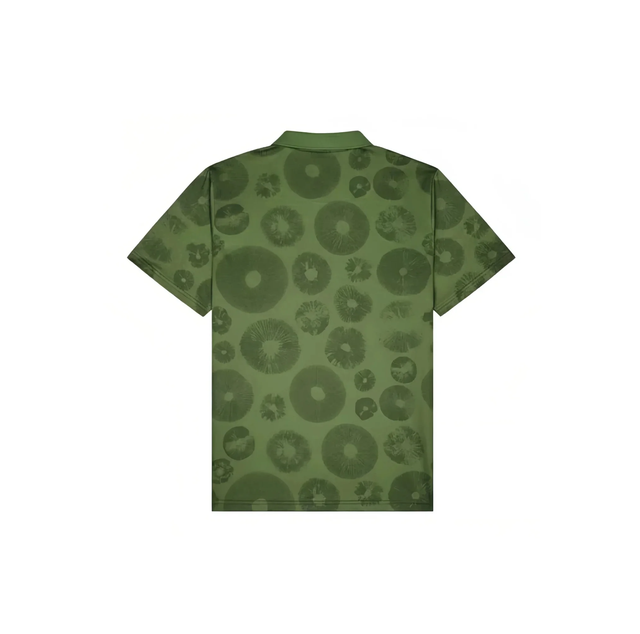 Malbon Men Golf Polo Shirt Logo Collar Tee 2026 Green back view