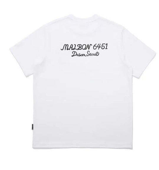 Malbon Unisex Dosan Graphic Golf T-Shirt White back view