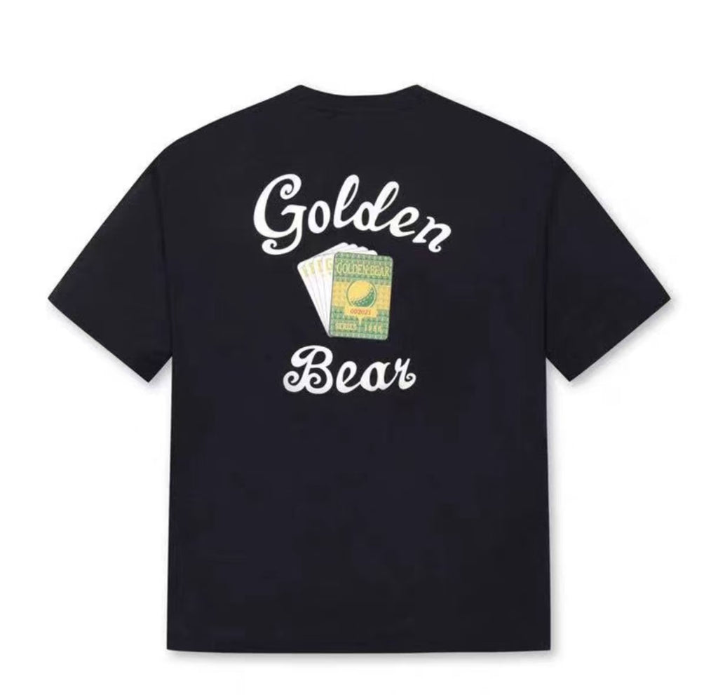 Golden Bear Black graphic golf T-shirt rear view