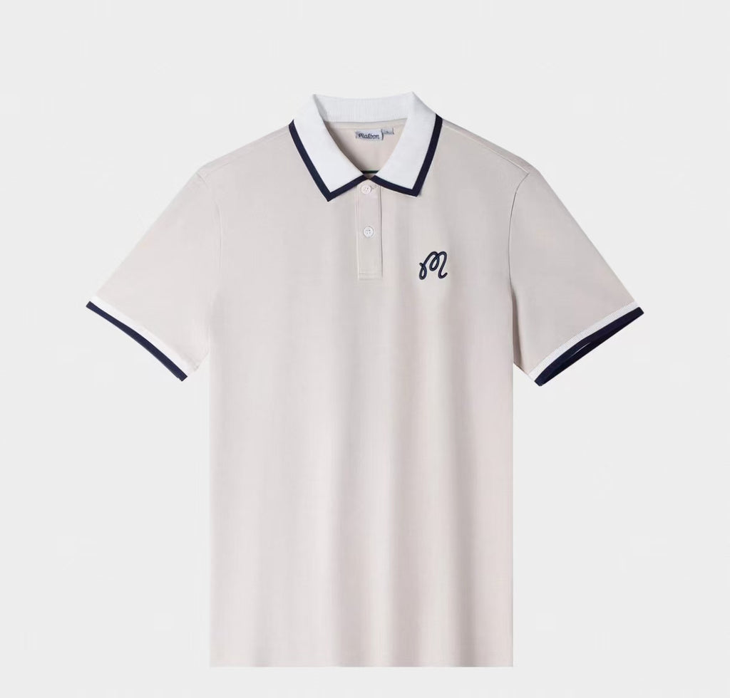 Malbon Golf Men’s Colorblock Athletic Polo Shirt